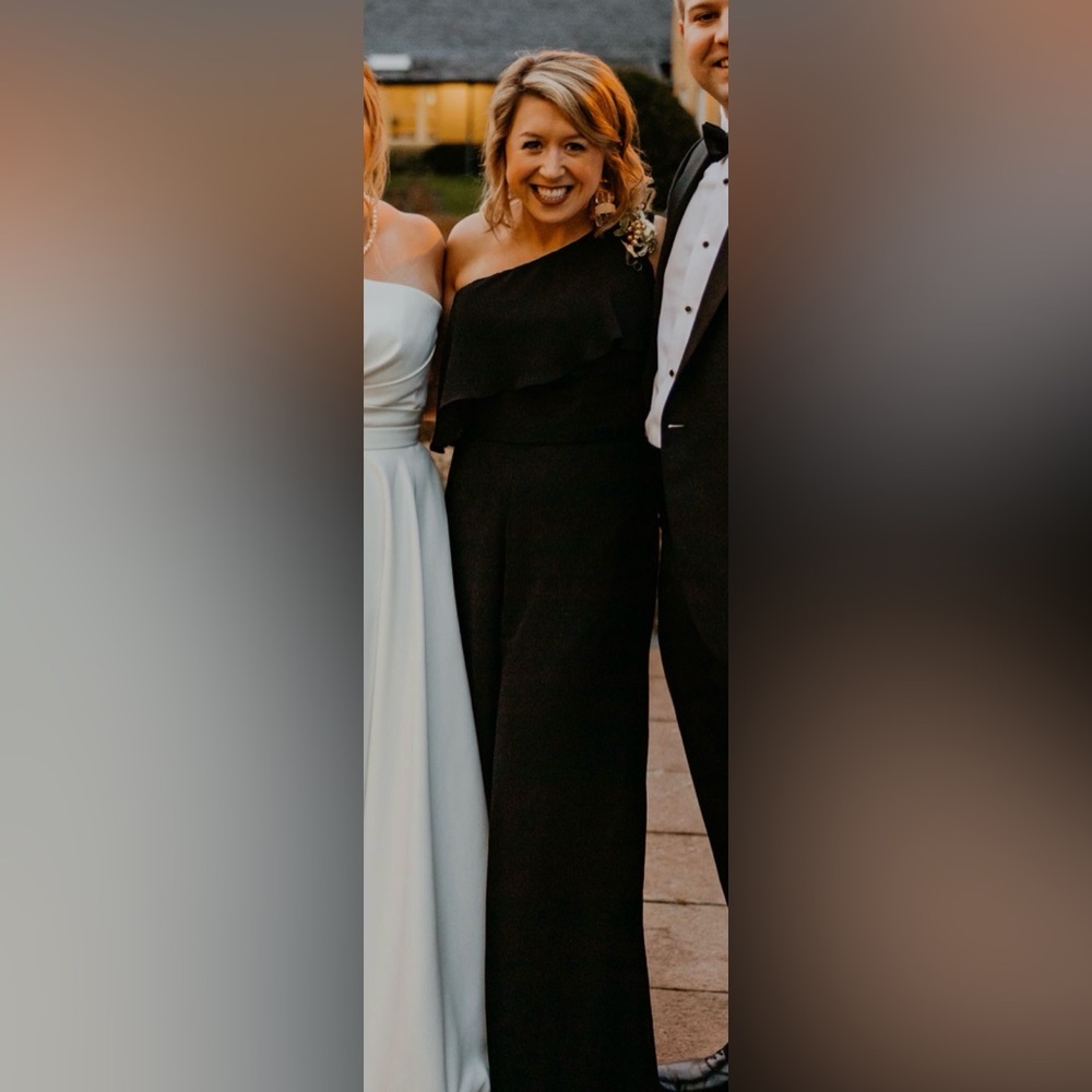 Formal Black One-Shoulder Jumpsuit